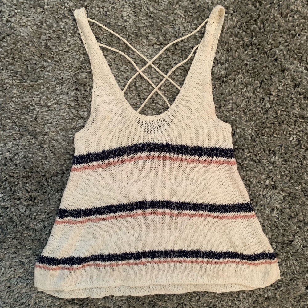 Striped Cotton tank top sweater